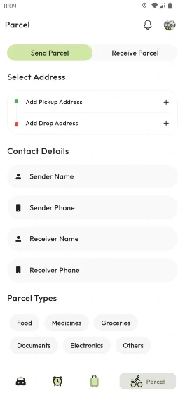 Ride in progress screen with route and ETA